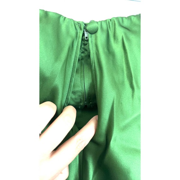 Reformation Joanne Silk Dress Green US4 - Picture 8 of 14